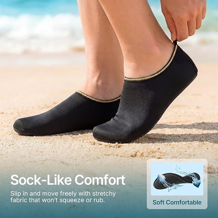 Water Shoes for Women Men Quick-Dry Aqua Socks Swim Beach Outfits Barefoot Yoga Exercise Wear Sport Accessories Pool Camping Must Haves River Hiking Adult Youth Size