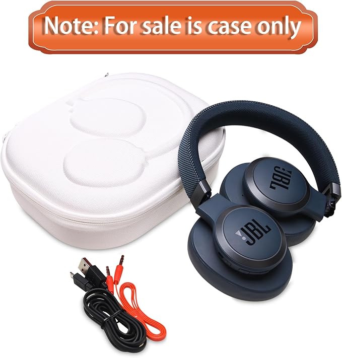 LTGEM Case Compatible with JBL Tune 770NC / 510BT / 720BT / Junior 470NC / JR 460NC / 520BT / 520C / 670NC, for JBL Live 770NC / 670NC / 680NC / 780NC Headphones, White