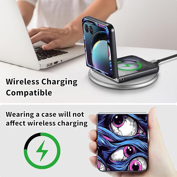 for Motorola Razr Plus 2025 Case,for Razor Plus 2025 Phone Case Cute Slim Hard PC Ultra-Thin Anti-Scratches Shockproof Protective Cover,Cute Blue Eye