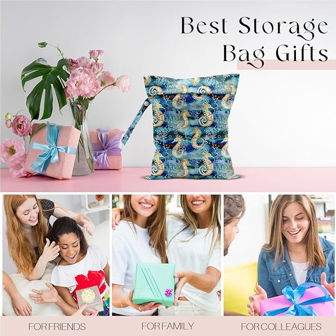 Wet Bag Wet Dry Bag for Swimsuit Travel Beach Pool Stroller Diapers Dirty Yoga Gym Clothes Waterproof Reusable