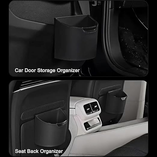 Leakproof Car Trash Can, Mini Car Trash Bin with Removable Liner, Waterproof Automotive Garbage Can for SUV, Truck, Vehicle, Home, Office, Multipurpose, Easy to Clean, Wine Red