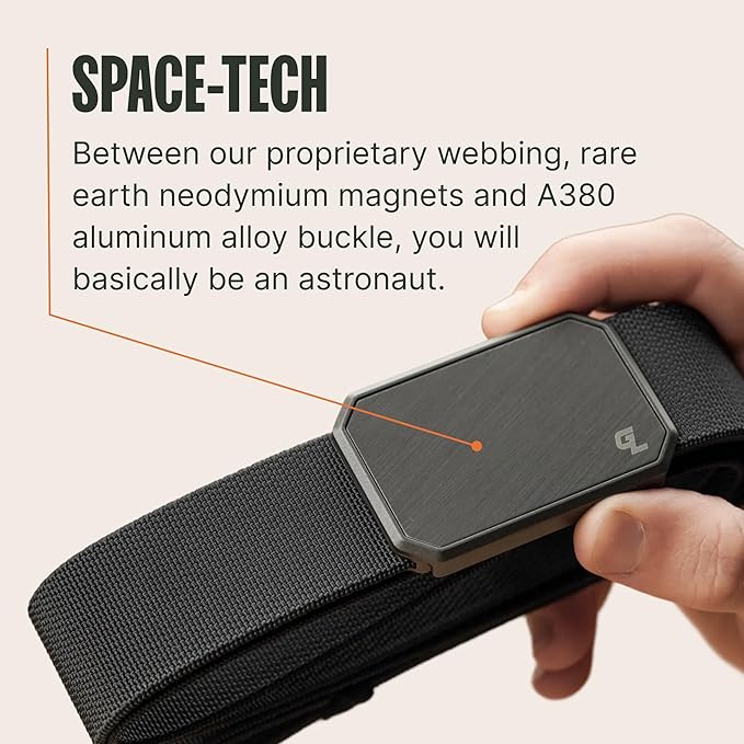 Groove Life Groove Belt OG - Men's Work Belt - Stretch Nylon, Magnetic Buckle, Adjustable, Comfortable, Tactical, EDC