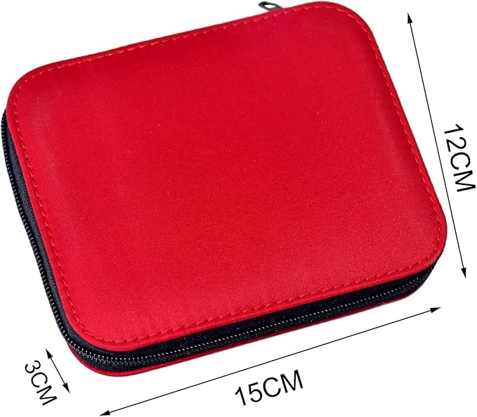 Sewing Kit with Case Portable Sewing Supplies for Home Traveler, Adults, Beginner, Emergency, Contains 18 Sewing Thread, Scissors, Needles, Measure etc,Bright Christmas Red
