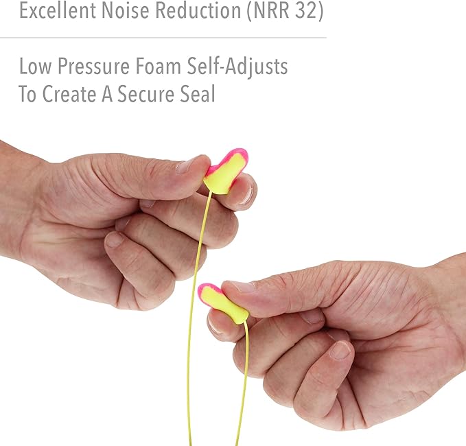 Howard Leight by Honeywell Laser Lite High Visibility Corded Disposable Foam Earplugs, 5-Pair Vending Pack (LL-5-30)