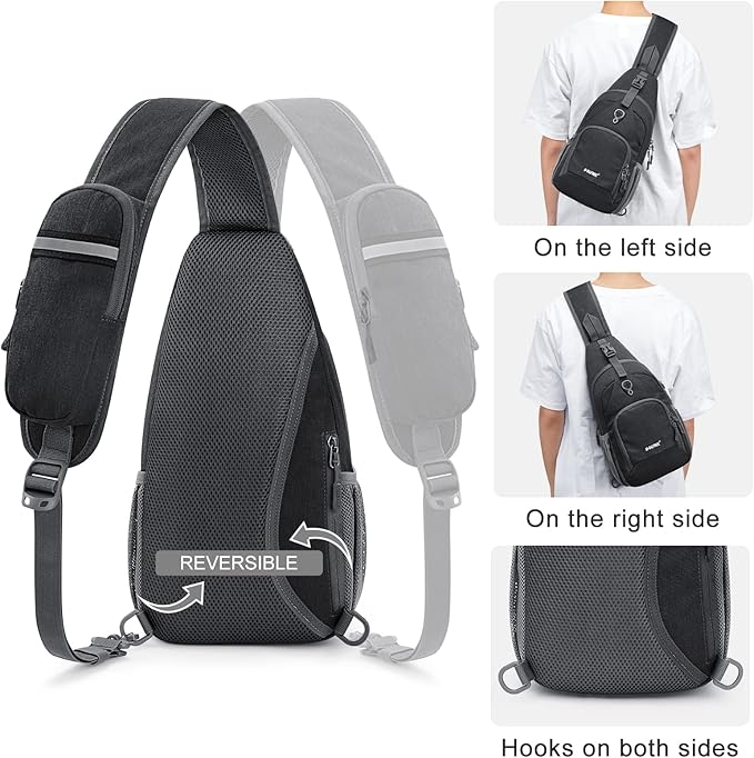 G4Free RFID Sling Bag Crossbody Backpack Small Chest Shoulder Bag Hiking Outdoor