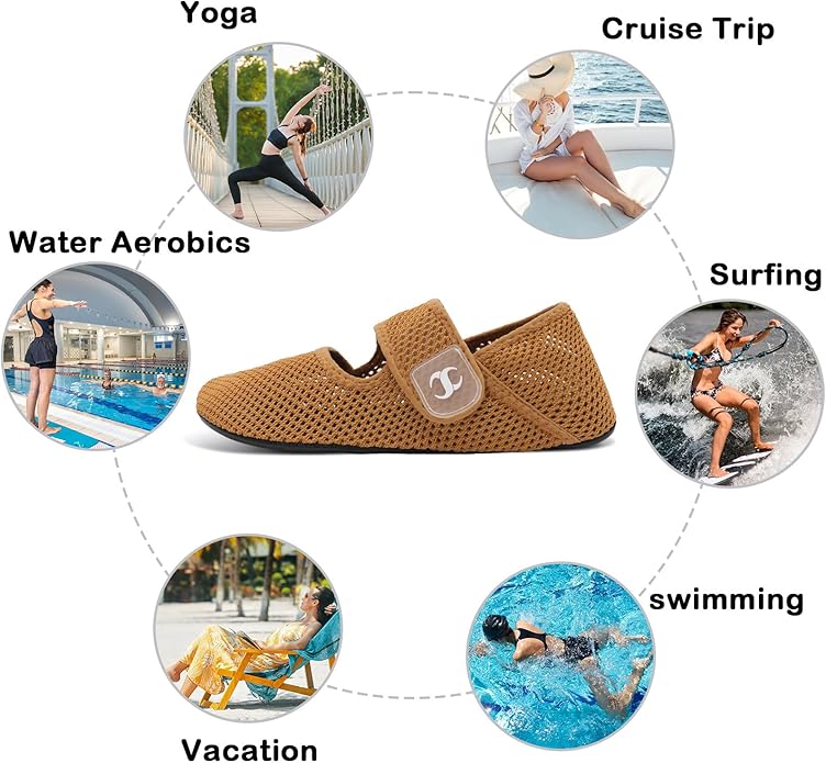 Water Shoes for Women Men Barefoot Beach Swim Aqua Socks Summer Wide Slides Sandals Quick Dry Pool River Sea Sock Shoes