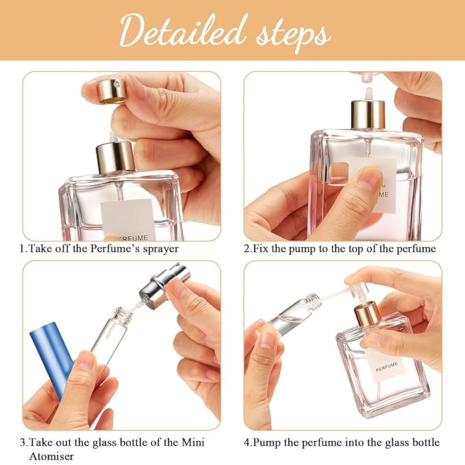 Boao 14 Pcs 5 ml Perfume Travel Refillable Atomizer Morandi Mini Fragrance Sample Cologne Dispenser Glass Lined Portable with Refill Pump Perfume Spray Bottle for Women Men Outgoing Traveling