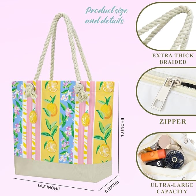 BELLOWDEER Beach Bags for Women, Wet Bag Cosmetic Bag for Beach Toiletries, Summer Travel Essentials, Gifts for Women