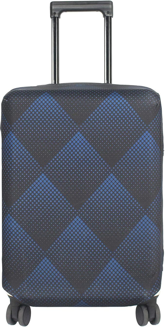 HYPER VENTURE Washable Luggage Cover - Fashion Suitcase Protector Fits 18-22 Inch Luggage (Blue Cube, S)