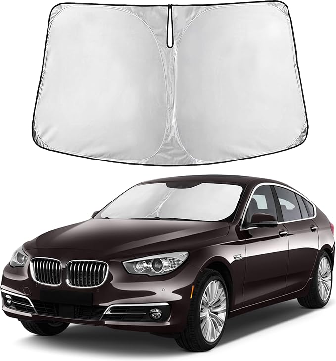 Autovir Windshield Sun Shade Fit for 2011-2014 2015 2016 BMW 5 Series Sunshade, Front Car Window Shades Sun Visor, Blocks UV Rays & Heat, Car Accessories