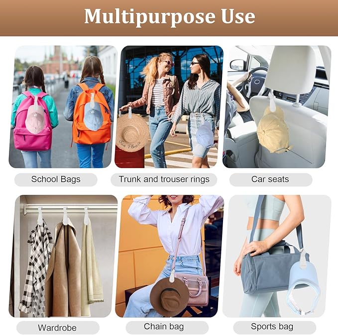 Fikoksol Magnetic Hat Clip 1-Pack - The Light Gray Hat Clip for Travel on Bag, Magnetic Hat Clips for Bag, and Secure Hat Holder for Travel on Caps & Beach Hats, Vacation Essentials