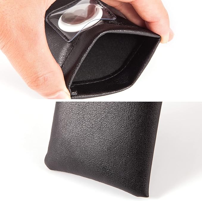 TRIUMPH VISION Squeeze Leather Sunglasses Pouch - 3 Pack Glasses Case Soft Eyeglass Sleeve Pouch Holder