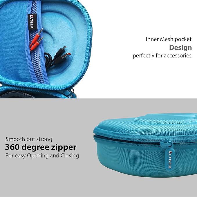 LTGEM Case Compatible with JBL Junior 320BT / Junior 320 / Tune 770NC / 510BT / 720BT / 520BT / 520C / 670NC, for JBL Live 770NC / 670NC / 680NC / 780NC Headphones, Sky Blue
