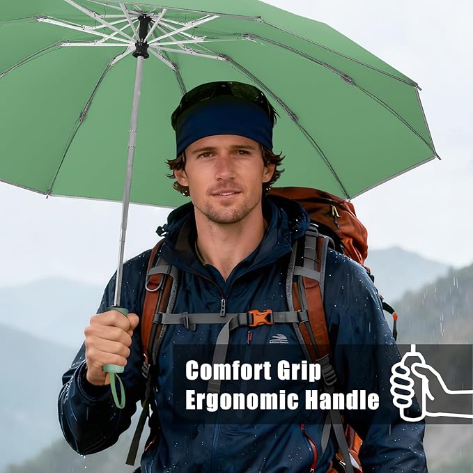 Fogkey Large Windproof Travel Umbrella - Reverse Auto Folding Car Umbrella for Rain and Sun, Compact Inverted Design with Waterproof Canopy, 10 Durable Ribs, Fits Backpack, Portable for Women & Men