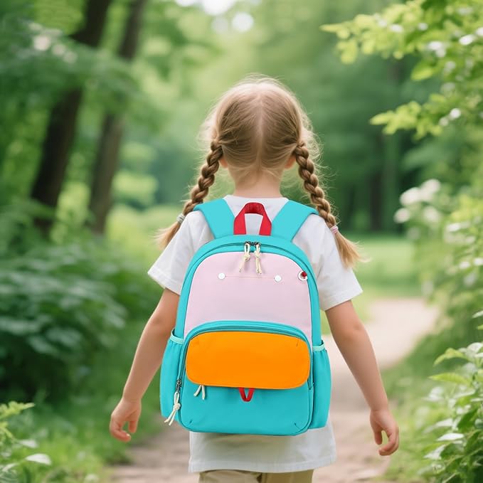 BTOOP Kids Backpack for Boys Girls 3-6, Preschool Kindergarten Backpack with Insulated Lunch Compartment & Chest Strap, Cute Lightweight School Travel Bag Fits A4 Folder