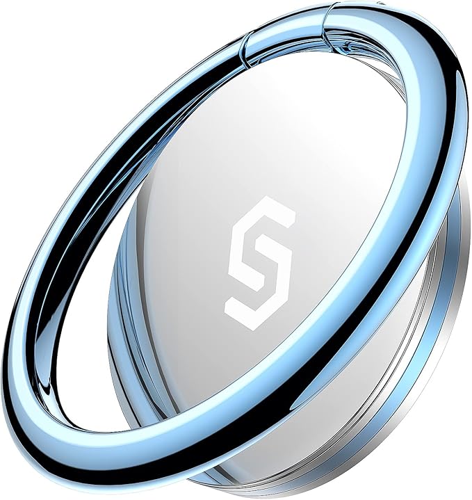 Syncwire Cell Phone Ring Holder Stand, 360 ° Rotation Finger Ring Kickstand Polished Metal Phone Grip Compatible with iPhone, Samsung, LG, Sony