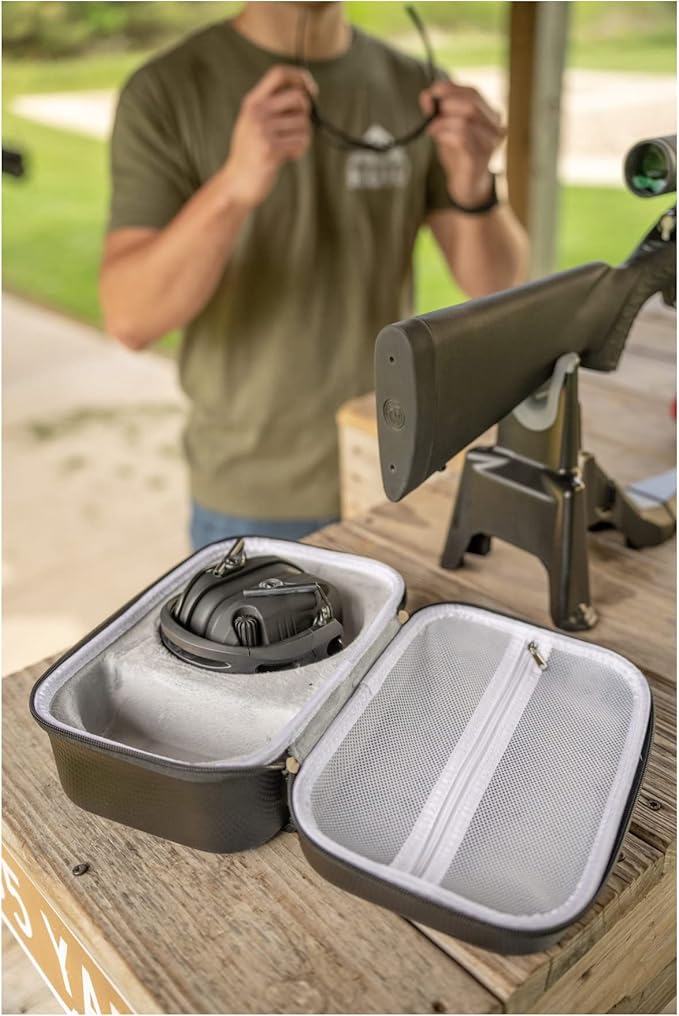 Walker's Weather-Resistant Durable Dustproof EVA Carrying Storage Case for Hunting Shooting Earmuff, Glasses & Accessories