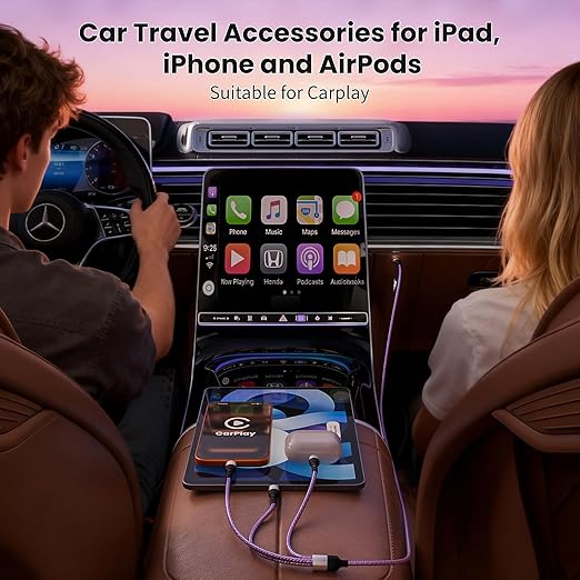 Travel Essentials, 3 in 2 Multi Charging Cable USB C Charger for iPhone 17, Multi Charger Cord with Type C/IP/Micro USB, Compatible for iPhone 17 to 11, Android, Galaxy, iPad, 2Pack-5FT