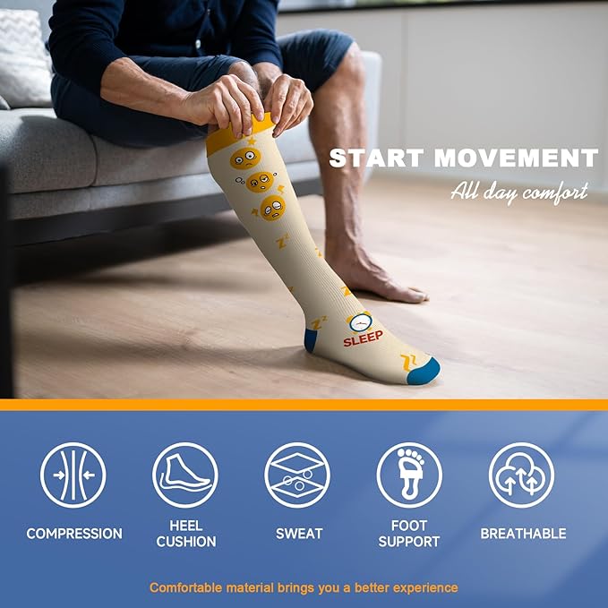 bropite Compression Socks for Women & Men Circulation-Support Knee High Socks 20-30 mmhg-Best for Running,Medical,Nurse,Travel