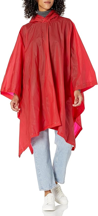 totes Adult Packable Lightweight Adjustable Rain Poncho