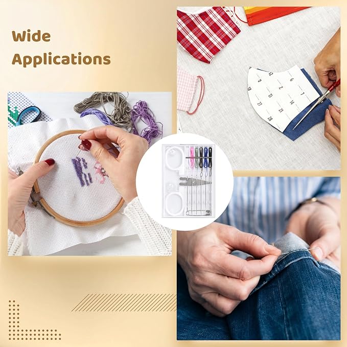 48 Pcs Mini Sewing Kit with Scissors,Travel Sewing Kits Pre-Threaded Needles 6-Color Threads, Buttons, Pins Included, Portable Sewing Kit Bulk for Home, Travel, Emergency
