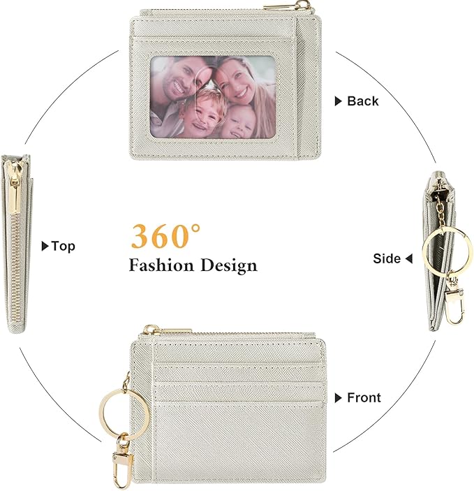 Sodsay Card Case Slim Front Pocket Wallet for Women Credit Card Holder with Keychain | Slim, Credit Card Holder, Front Pocket, with Keychain | Slim