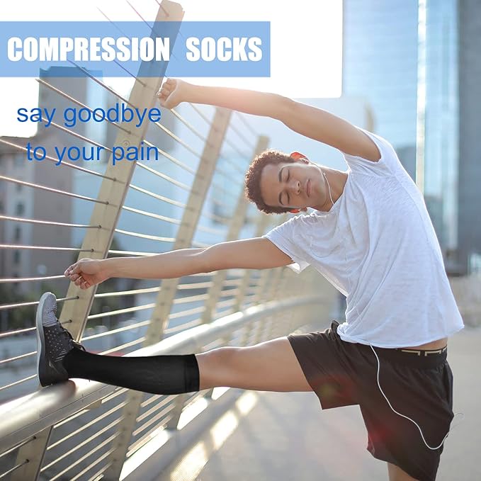 Aoliks Compression Socks for Women & Men 4 Pairs, Best Support for Nurses Running Travel