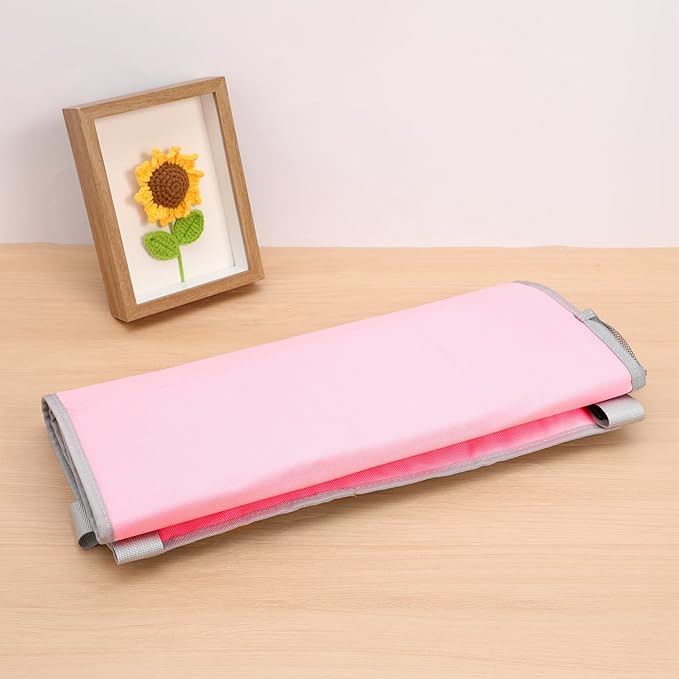Cabilock Airplane Bed and Seat Extender for Kids Portable Plane Footrest Travel Accessory for Comfortable Flights Soft Travel for Children Pink