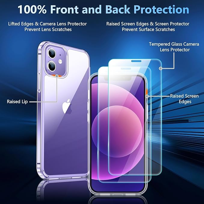 Case Designed for iPhone 12 Case/Designed for iPhone 12 Pro Case -Clear