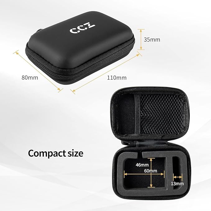 KZ ZS10 Pro IEM Case for in Ear Monitor, CCZ ZC02 PRO Earbuds Case with Carabiner, EVA Travel Storage Bag for CCA CRA, Shure SE215, Moondrop Chu, CCZ Melody, KBEAR KS1, TANGZU, iems Cable, Ear Tips