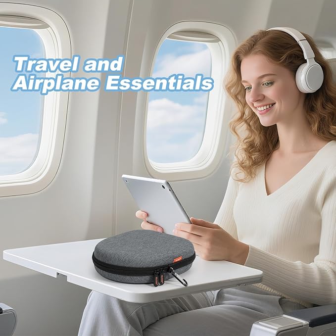 Hard Shell Headphone Case - Durable Zipper Travel Case Portable Carrying Pouch Bag Compatible with Sony WH-CH520/WH-CH720N, JBL Tune 510BT/720BT/520BT/770NC, Soundcore Q20 Q20i Q30, Jlab Headphones