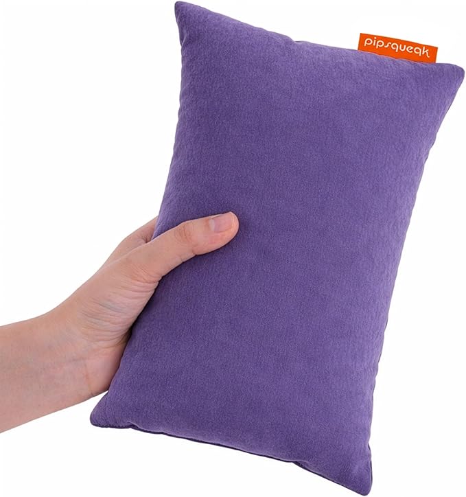 Pipsqueak Microfiber Pillow - Small, Mini, Tiny - 11 x 7 in - Perfect for Travel, Cars, Airplanes, Camping, Dogs, Toddlers, Kids, Lumbar, Knees and Neck - Ages 2 Yrs and Up