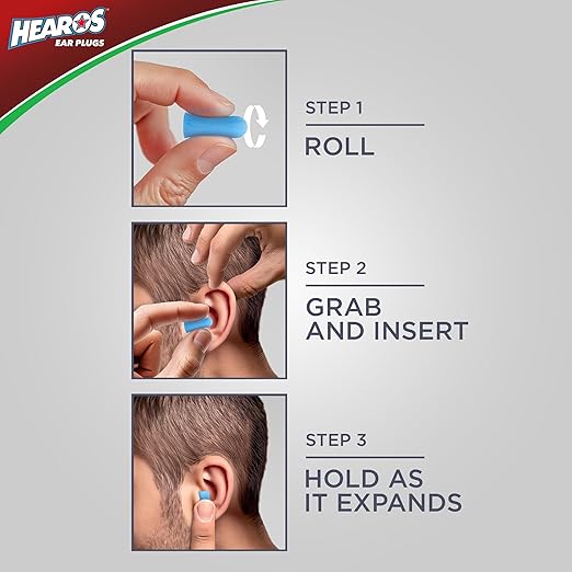 HEAROS Xtreme Foam Earplugs, 33dB NRR Ear Plugs, 100 Pairs, Foam Ear Plugs Noise Reduction & Hearing Protection