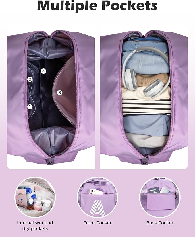 8 9 10 11 12 13 14 15 16 Year Old Girl Gifts, Preteen Travel Duffel Bag, Girl Sports Gym Bag, Overnight Bag for Women, Gifts for Teens Sweet Camp Essentials For Teen Girls (Letter B)