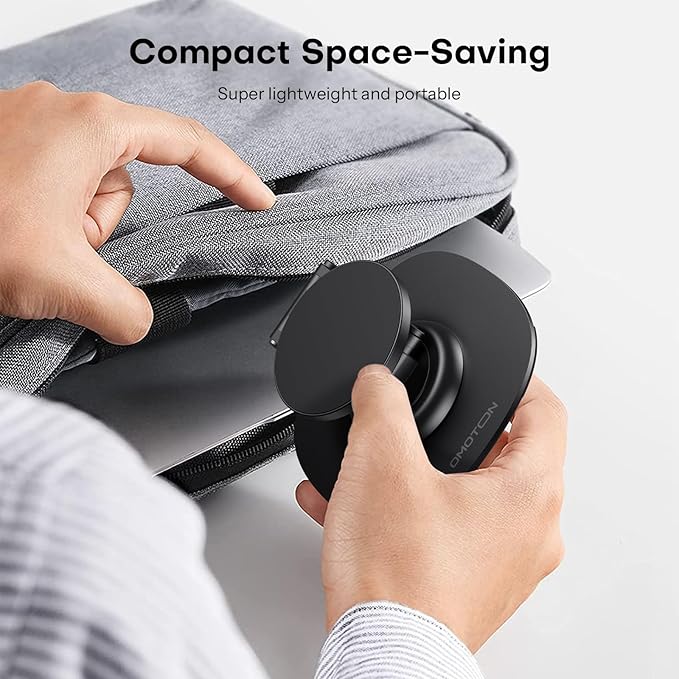 OMOTON 360° Rotating MS04 Magnetic Phone Stand for Desk, Adjustable Foldable Aluminum for MagSafe Cell Phone Stand with Non-Slip Base Fathers Day, for iPhone 17/16/15 Pro Max Air for Women Men Gift