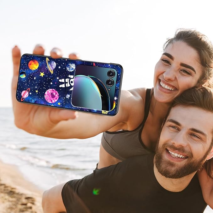 for Motorola Razr 2025 Case,for Moto Razr 60 Phone Case Cute Slim Hard PC Ultra-Thin Anti-Scratches Shockproof Protective Phone Cover,Astronaut Space Planet