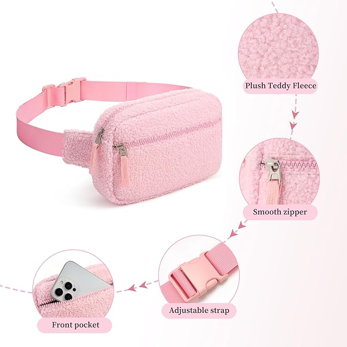 Fanny Pack Birthday Graduation Gifts for 7 8 9 10 11 12 13 Year Old Teen Girls Her Kids, Preppy Cute Trendy Stuff Colorblock Crossbody Bag Adjustable Belt Bags for Travel Essentials