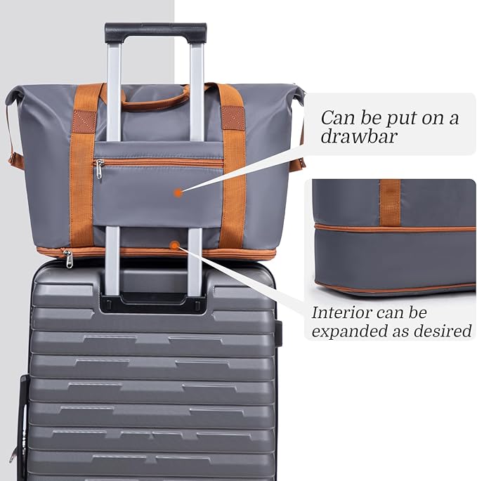 Cosbarn Luggage Sets 5 Piece Suitcases with Wheels, Suitcase Set ABS Hard Case Luggage with Lock Spinner Wheels Durable Travel Luggage
