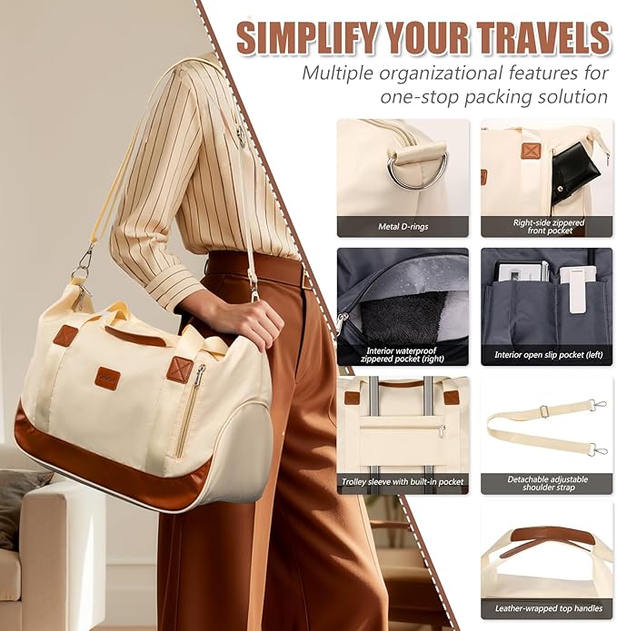 Luggage Sets 5 Piece with TSA Lock Spinner Wheels, Unisex Hard Case ABS Suitcase Set, Hardshell Lightweight Waterproof Travel Hardside Suitcases with Wheels for Women Men,Beige