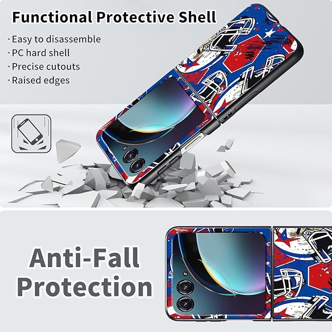 for Motorola Razr Plus 2025 Case,for Razor Plus 2025 Phone Case Cute Slim Hard PC Ultra-Thin Anti-Scratches Shockproof Protective Cover,Colorful Baseball Hat