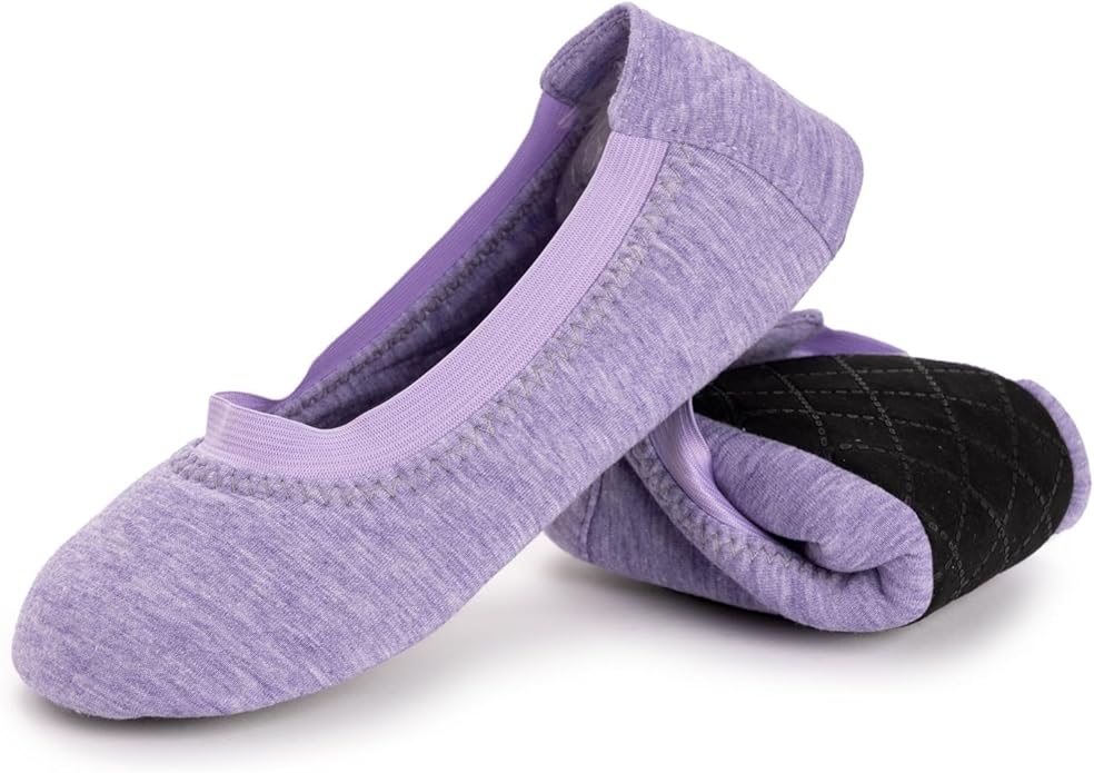 Muk Luks Women's 2 Pair Travel Ballerina Slipper Set