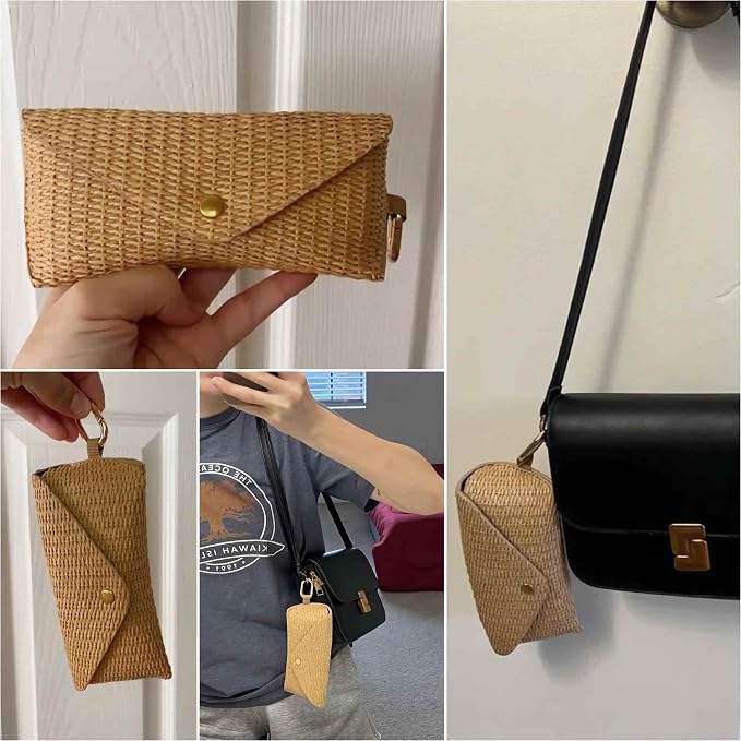 eyeglasses bag Soft Glasses bag, Portable Squeeze Top Sunglasses Case Travel for Women Girls