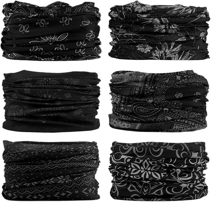 Neck Gaiter for Men Women Headwear Bandana Head Wrap Face Scarf Mask Cover Warmer Balaclava-Seamless & Versatile