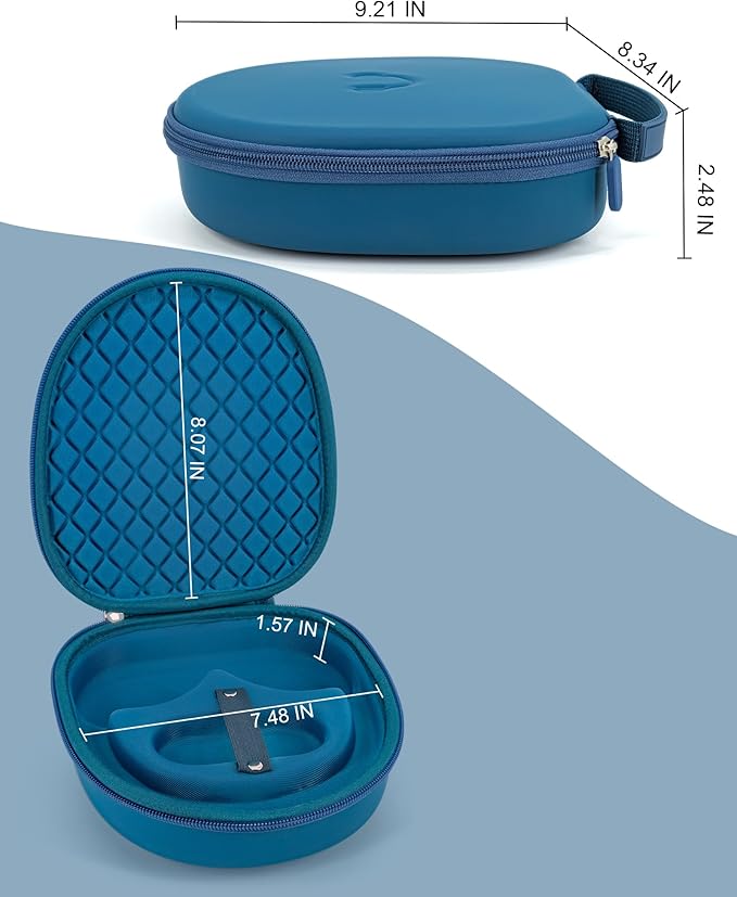 Headphone Case for Sony WH-CH720N WH-CH720NB, Hard Portable Over Ear Headphone Carrying Case, Wireless Headphone Storage Protective Case for Travel Home (Blue-Pattern)