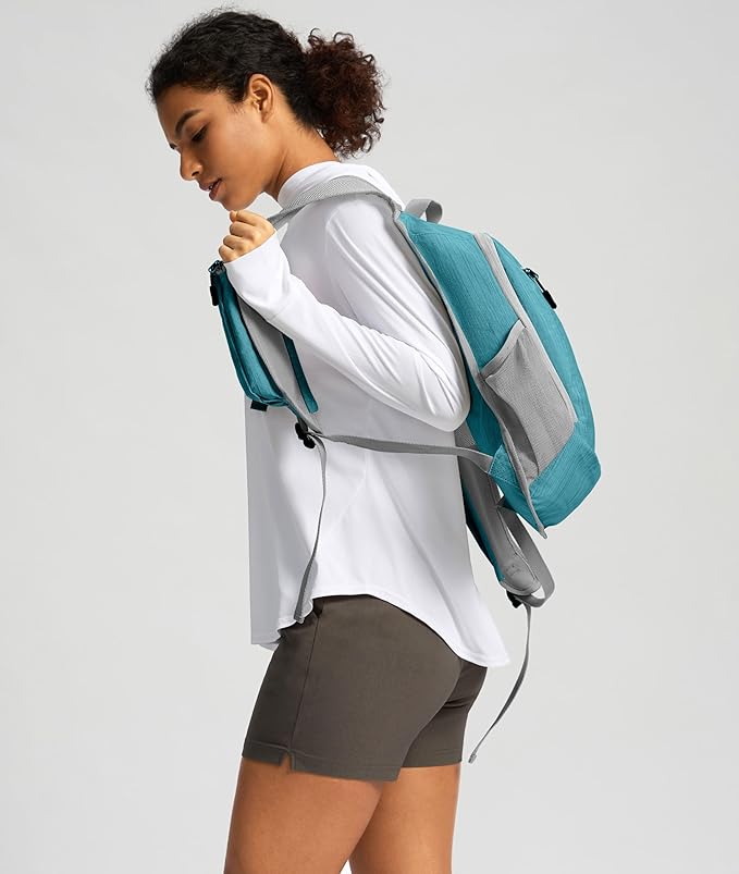 Uselike 10L Small Hiking Backpack Travel Daypack Lightweight Packable Back Pack for Women Men(Teal Blue)