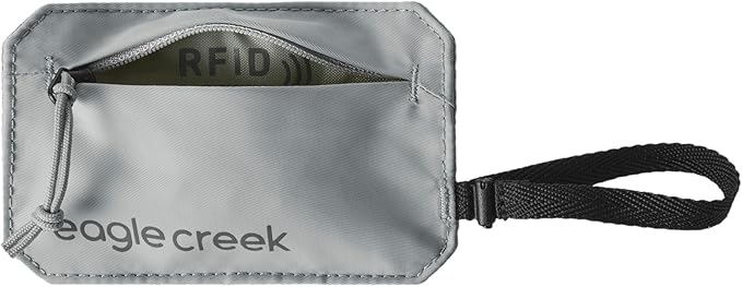 Eagle Creek Undercover RFID Bra Pouch – Travel Security Pouch with RFID Blocking – Lightweight, Wear Under Clothing – Zippered Passport & Card Holder – Adjustable Strap – Storm Grey
