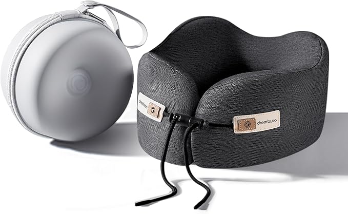 Travel Neck Pillow for Airplane, Premium Memory Foam 360° Ergonomic Support for Sleeping on Long Flights, Compact Portable Sleep Essential with Comfortable Cover for Cars, Office Naps & Home Use