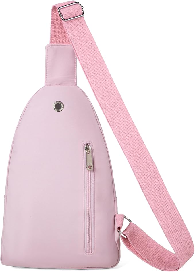 Banelu Small Sling Backpack Crossbody Bags for Women, Small Sling Bag Cross Body Bag Fanny Packs Crossbody Purses - Pink