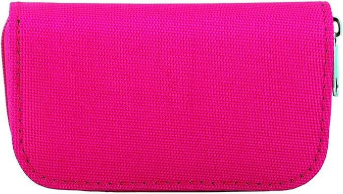 Memory Card Case - Mixtecc Carrying Case Suitable for Micro SD, Mini SD and 4X CF, Card Holder Bag Wallet for Media Storage Organization (Pink)