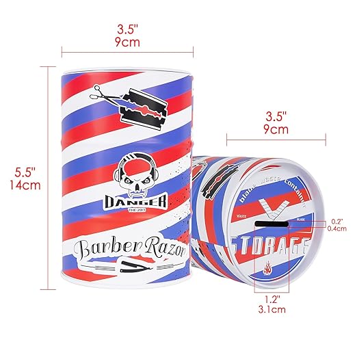 2 Pack Razor Blade Disposal Container for Safety Razor Blade, Detachable Safe Blade Bank for Used Leaf Razor, Large Capacity Razor Iron Disposal Case